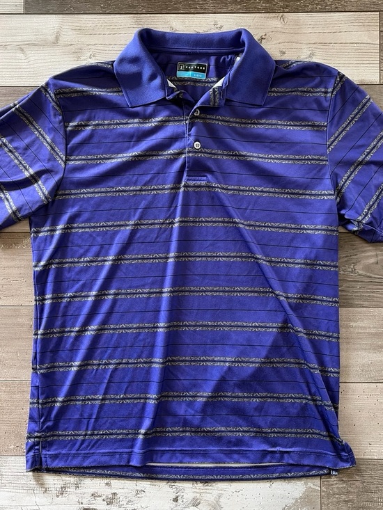 PGA Tour Other - PGA Tour Purple Striped Polo Shirt